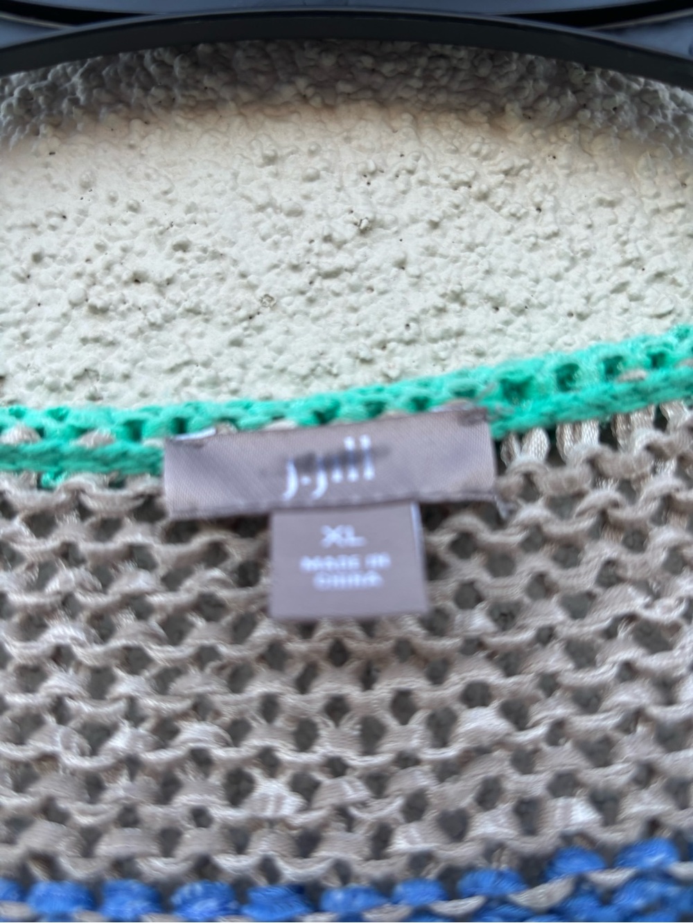 JJill  Knit Cardigan Sweater in Blue, Gray & Teal. Worn once. - Picture 2 of 4